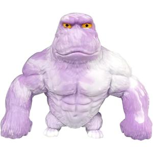 Stretchy Squishy Monkey Gorilla Toy - Pull, Squish & Relax! Durable Elastic Rubber Stress Relief Fidget Toys for Kids & Adults, Fun Birthday (Purple)