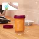 Babymoov Baby Glass Food Jars, Set of 4 (8oz Each) BPA-Free Storage Containers, Leakproof Lids, Microwave, Freezer & Dishwasher Safe, Baby Registry Essential