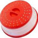 Pack of 2 Collapsible Microwave Food Cover, Splatter Guard,Vented Microwave Lid for Food,10.5inch, BPA free TPR, Dishwasher safe
