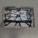 Yogo Vision Bifocal Reading Glasses for Men and Women Rectangle MultiFocal Readers with Spring Hinges Retro Design (Black), 2.50