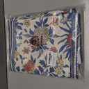 patdrea Designer Blue Cottage Rustic Floral Patterned Linen Table Runner 87 Inch Long,Wrinkle Resistant Table Mat,Decoration for Kitchen Dining and Coffee Tables Banquet Christmas , 12"x87"