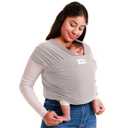Sleepy Wrap Stretchy Ergonomic Baby Carrier Sling for Newborns to Toddlers - Hands-Free Lightweight Baby Wrap 7-35 lbs (Light Grey)