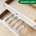 Fridge Liner for Kitchen Cabinets,Clear Shelf Liner Non Slip Non Adhesive, 20"W x 360"L
