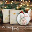 2 x Hedgehog Christmas Ornament - Animal Lover Xmas Tree Decoration, Cute Animal Themed Decor - Winter Christmas Decoration, Xmas Gift Ideas, Holiday Keepsake Gift for Hedgehog Lovers & Family