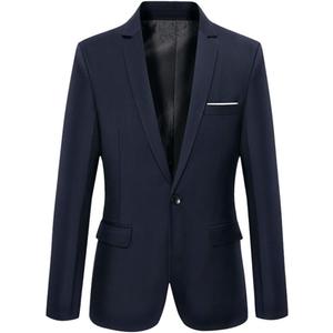 Beninos Mens Blazer Jacket Slim Fit Casual One Button Sport Coats (Small, Navy)