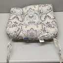 Arden Indoor/Outdoor Rocking Chair Or Wicker Chair Cushion, 20 x 18, Water Repellent, Rain Proof, Fade Resistant Cushion for Rocking Or Rounded Back Chair Neutral Aurora Damask