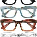 CCVOO Reading Glasses for Women, Stylish Eyeglasses, Blue Light Readers for Women, Computer Eye Glasses, Cheaters (+1.5)