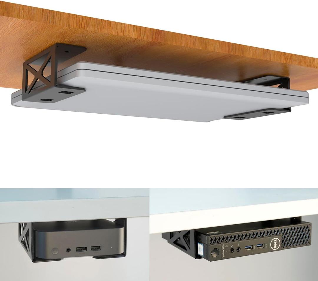 Under Desk Laptop/Mini PC Storage Mount,CPU Holder,Compatible with Dell OptiPlex,Mac Book,Mac Mini and More.