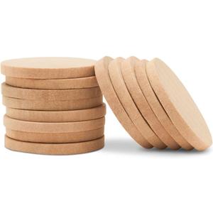 Wood Discs and Blank Tokens for Crafts, 1-1/4 x 1/8 inch Wooden Coins, Pack of 100 Unfinished Wood Circles, by Woodpeckers