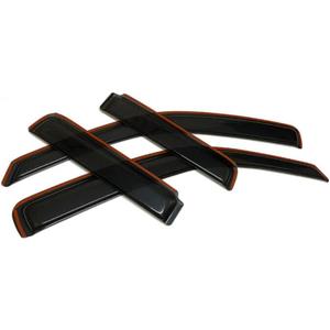 4pcs Sun Vent Wind Deflector Guard Window Visors Left Driver Side In Channel Mount Style Acrylic Dark Smoke Crew Cab for Nissan Frontier 2.5L 2008-2019 & 4.0L 2005-2019