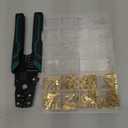 Twidec/360Pcs 2.8/4.8/6.3mm Quick Splice Male and Female Wire Spade Connector Crimp Terminal Block Assortment Kit Golden with Insulating Sleeve for Electrical Wiring Car with Wire Crimper Tool