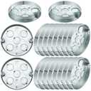 Hicarer 20 Pcs 293 4inch Round Shallow Electrical Box with 1/2" Deep 1/2" Bottom Knockouts Ceiling Electrical Galvanized Steel Pancake Box for Ceiling Fan Wall Lighting Fixtures