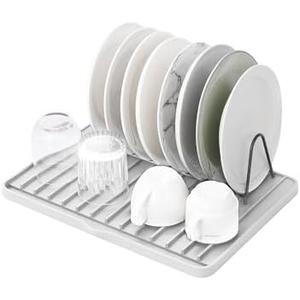 NEWITEE Silicone Dish Drying Mat with Drain Lip, Drying Matt Kitchen Counter, Drain Boards for Kitchen Counter, Dish Drainers for Kitchen Counter, Non-Slip Dish Drying Rack Pad 16" x 12" White NEWITEE Silicone Dish Drying Mat with Drain Lip, Drying Matt Kitchen Counter, Drain Boards for Kitchen Counter, Dish Drainers for Kitchen Counter, Non-Slip Dish Drying Rack Pad 16" x 12" White
