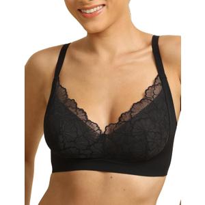 COMFELIE Wireless Lace Bras Seamless Everyday Bra Sexy Comfy Unlined Bralette Small
