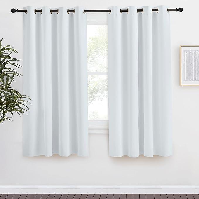 Curtain 1 Pack, Cloud Grey Color, Solid Thermal Insulated Blind Privacy Drape for Bedroom, Beige, Regular Window Size,  