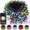 240LED Smart Color Changing Christmas Lights App Controlled, 95FT Waterproof RGB Twinkle String Light Music Sync Multiple Modes, Christmas Lights with Remote & Timer Indoor Outdoor Xmas Decorations