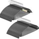 Non-Slip PVC Coating Metal Coat Hangers 40 Pack, Heavy Duty Clothes Hangers, No Shoulder Bumps, Space Saving Hangers for Sweaters, Suits, Shirts, Skirt, Jackets, Black