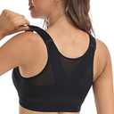 DotVol Women's Comfort Front Closure Back Support Full Coverage Non Padded Wirefree Everyday Bra Size 36D