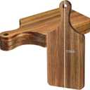 Patelai 4 Pack Thicken Bamboo Cutting Board Bulk Acacia Wood Chopping Unfinished Crafts Serving Charcuterie Boards for DIY Wedding Housewarming Gift (Acacia Wood)