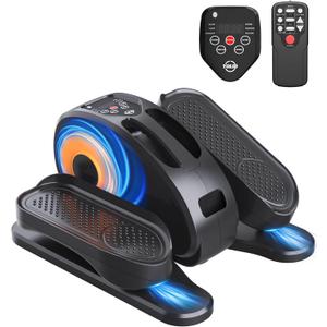 Under Desk Elliptical Machine, Ellipse Leg Exerciser for Seniors - Portable Seated Pedal Exerciser with 12 Adjustable Speeds & Remote Control, Quiet & Compact for Home Office Use