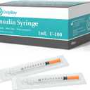 Insulin Syringe, 29G 1cc 1/2-Inch (12.7mm) , Individually Packed, Smooth & Comfortable, Pack of 100