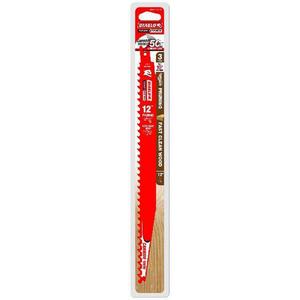 Diablo Demo Demon Carbide Teeth Reciprocating Saw Blades for Pruning and Clean Wood - Carbide Teeth - 12" Length, 3 TPI, 3-Pack - DS1203CP3