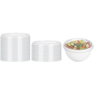 Restaurantware LIDS ONLY: Lids For 4 Ounce Disposable Bowls 100 Plastic Lids For Appetizer Cups - Containers Sold Separately Sturdy Clear Plastic Lids For Mini Dessert Cups Secure Fit