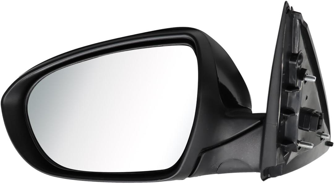 Power Left Driver Side Mirror Assembly Compatible with 2011-2013 Optima Sedan, Door View Mirror with Turn Signal Light and Manual Folding Replaces 876102T110 KI1320152 (5Pins Black Left)