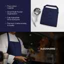 Unisex Apron with Pockets for Cooking, Salon & Art - 100% Cotton Adult Kitchen, Chef, Stylist Apron (Blue)