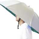 Umbrella Hat, 37 inch Fishing Umbrella Hat Hands Free Foldable UV Protection Umbrella Cap Adjustable Headwear for Fishing Golf Camping Beach Gardening Sunshade Outdoor
