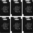 Thenshop 12 Pcs Employee Appreciation Gifts Inspirational Clipboards Black Plastic Clip Boards with Low Profile Clip for Employee Coworker Team Teacher Gifts Office Supplies, A4 Letter Size