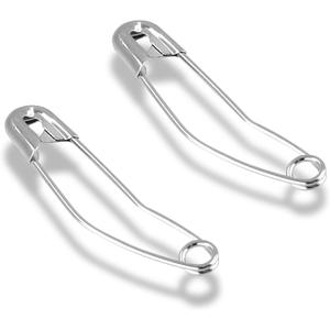 120 Pcs Curved Safety Pins, 2-1/4 Inch Steel Quilting Pins, Bent Sewing Pins for Basting, Knitting and Crafting, Secure Fabric Hold for Blanket and Garment Making