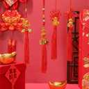 24 Pcs Chinese New Year Decorations 2025 Year of The Snake Pendant Chinese Wealth Snake Knot Tassel for Bonsai Car Hanging Charm Spring Festival Party Supplies