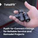 Uponor TotalFit 1 inch Repair Coupling, Push-to-Connect Engineered Polymer Fitting System for PEX, PE-RT, CPVC, and Copper - TF4781010