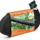 AIODE Flat Soaker Hose 20FT for Garden Beds Drip Hose Heavy Duty Save 80% Water for Vegetable Tree (20FT)