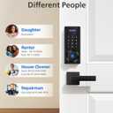 Philips Smart Lock with Handles, Keyless Entry Front Door Lock Set, Smart Keypad Deadbolt with Handle, Digital Door Lock for Front Door, App Fingerprint PIN Code Unlocking, Auto Locking