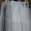 Toovip 90 Pack White Kraft Paper Bags with Handles Bulk, 3 Assorted Sizes Gift Wrap Bags for Favors Grocery Retail Party Birthday Shopping Business Goody Craft Merchandise Take Out Sacks