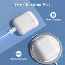 Compatible for AirPods 1st 2nd Gen Wireless Charging Case, Wireless Charging Case Replacement for Airpod 1 2 Generation with Bluetooth Pairing Sync Button