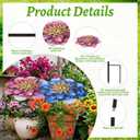 2 Pack Metal Large Plant Umbrellas for Outdoor Plants, 18.5 Inch Garden Flower Umbrella Plant Shade Cover for Outdoor Potted Live Decor