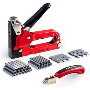 Upholstery Heavy Duty, 4 in 1 Stapler Gun with 6000 Staples, Remover, Manual Brad Nailer Power Adjustment Stapler Gun for Wood, Upholstery, Carpentry, Decoration DIY Staple Gun