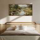 InSimSea Extra Large Framed Vintage Wall Art, River Rolling Hills,20x40inch