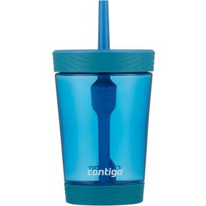 Contigo Kids Spill-Proof 14oz Tumbler with Straw and BPA-Free Plastic, Fits Most Cup Holders and Dishwasher Safe, 2-Pack Strawberry Cream & Blue Raspberry