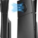 DOBEWINGDELOU Faceplate for PS5 Slim Disc Edition with Cooling Vent and Dust Filter, Face Plate Console Cover Plates ABS Dustproof Replacement Side Shell Accessories Caseб Black