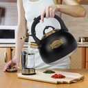 Tea Kettle for Stovetop, Food Grade Stainless Steel Water Kettle, Tea Pot for Home & Kitchen, 3.1 Quart
