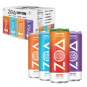 ZOA Zero Sugar Energy Drinks, Variety Pack - Sugar Free with Electrolytes, Healthy Vitamin C, Amino Acids, Essential B-Vitamins, and Caffeine from Green Tea (MS, TP, FG, WO)- 12 Fl Oz (12-Pack), BB 09-07-26