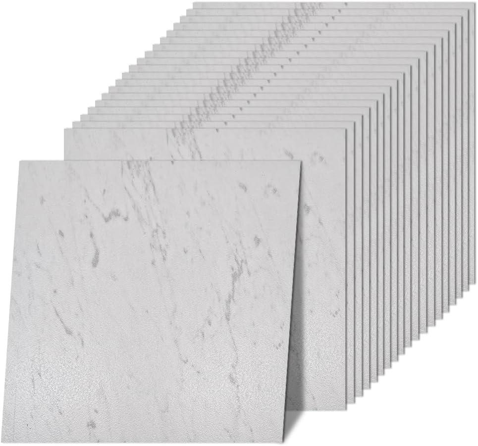 Norine Peel and Stick Floor Tile 12 x 12 Inch Self Adhesive Marble Vinyl Flooring Tile Waterproof Removable Sticker Tiles for Bedroom Bathroom Kitchen, 10 Pack