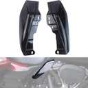 Mid Frame Air Deflector for Harley Touring,Heat Shields Mid-Frame Air Deflector Compatible for Harley Street Glide Road Glide Road King Electra Glide 2009-2023 Accessories (Dark Tinted)