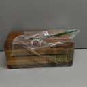 12" Acacia Wrap Dispenser with Slide Cutter  Plastic Wrap, Foil & Butcher Paper Holder for Kirkland, Reynolds, Saran & Sams Club Rolls  Countertop or Commercial Use