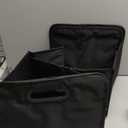 Simple Deluxe Car Trunk Organizer, 2 Compartments Collapsible Trunk Storage, Anti-slip Design, Made of Waterproof 600D Oxford Polyester, Suitable for SUV, Minivan, Truck, Standard Size, Black