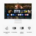 Samsung 32 Smart Monitor M8 (M80F) 4K UHD Display, Samsung Vision AI, Smart TV Apps, Gaming Hub, USB-C, HDMI and USB-A, White, LS32FM803UNXZA, 2025